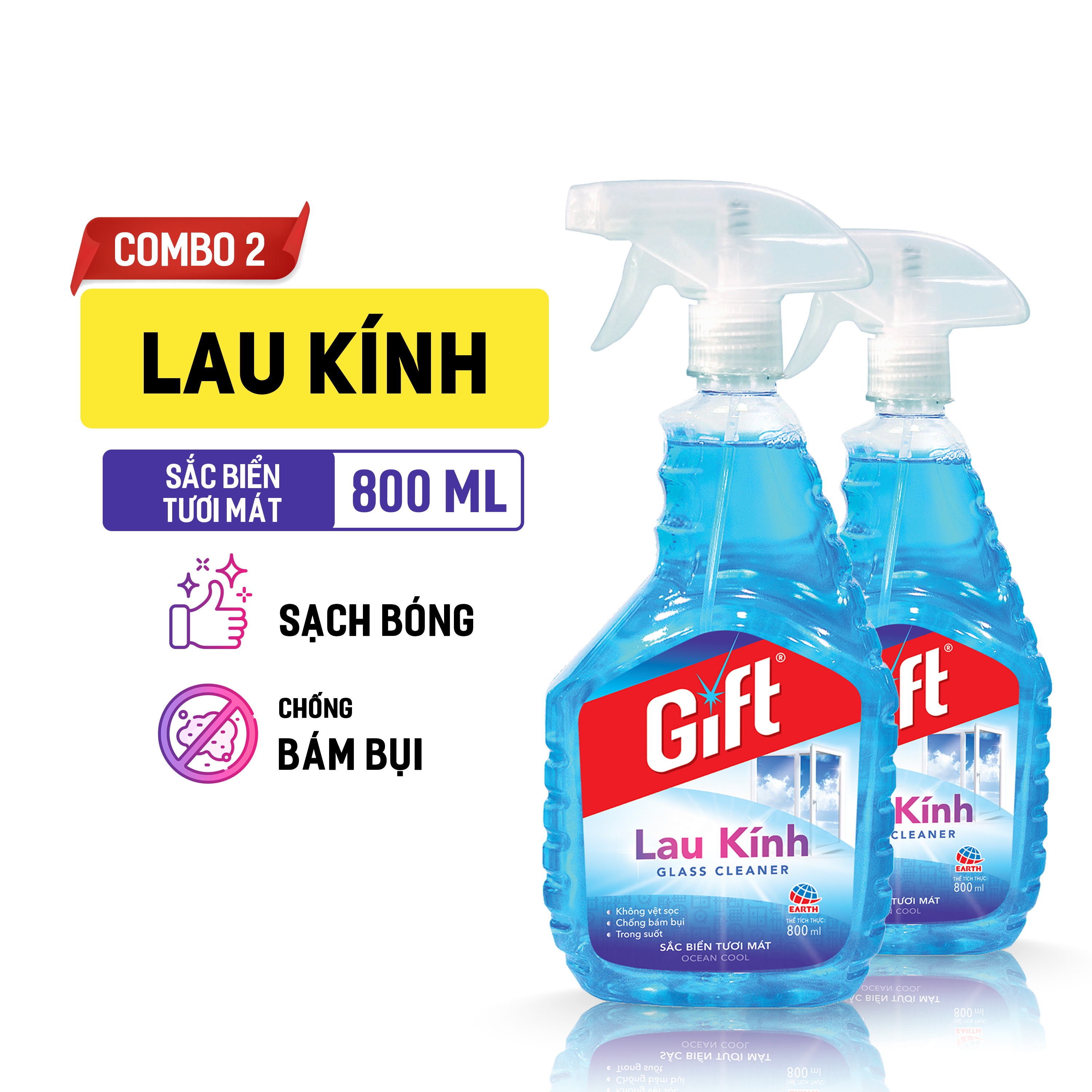 Nước Lau Kính Gift Sắc Biển Tươi Mát