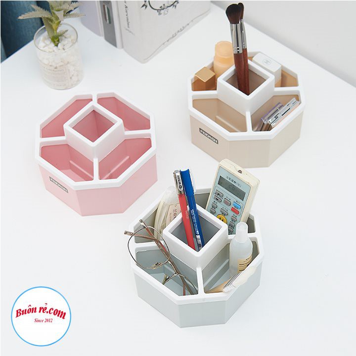 [ SALE UP TO 50% ] Khay tiện ích lục giác 5 ngăn để bàn nhựa Việt Nhật. khay đựng đồ đa năng màu xinh xắn. Khay nhựa tiện ích 5 ngăn để bàn đựng đồ khay nhựa 5 ngăn đựng bút đồ dùng văn phòng đa năng nhựa VIỆT NHẬT cao cấp