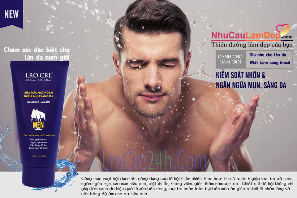 SỮA RỬA MẶT LROCRE DÀNH CHO NAM GIỚI (150ML)