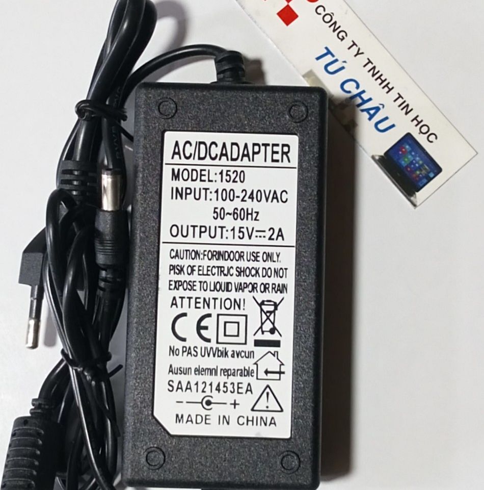 Adapter DC 15V - 2A / 15V - 3A / 15V - 4A / 15V - 5A / 15V - 6A (Đầu cắm 5.5mm x 2.1mm)