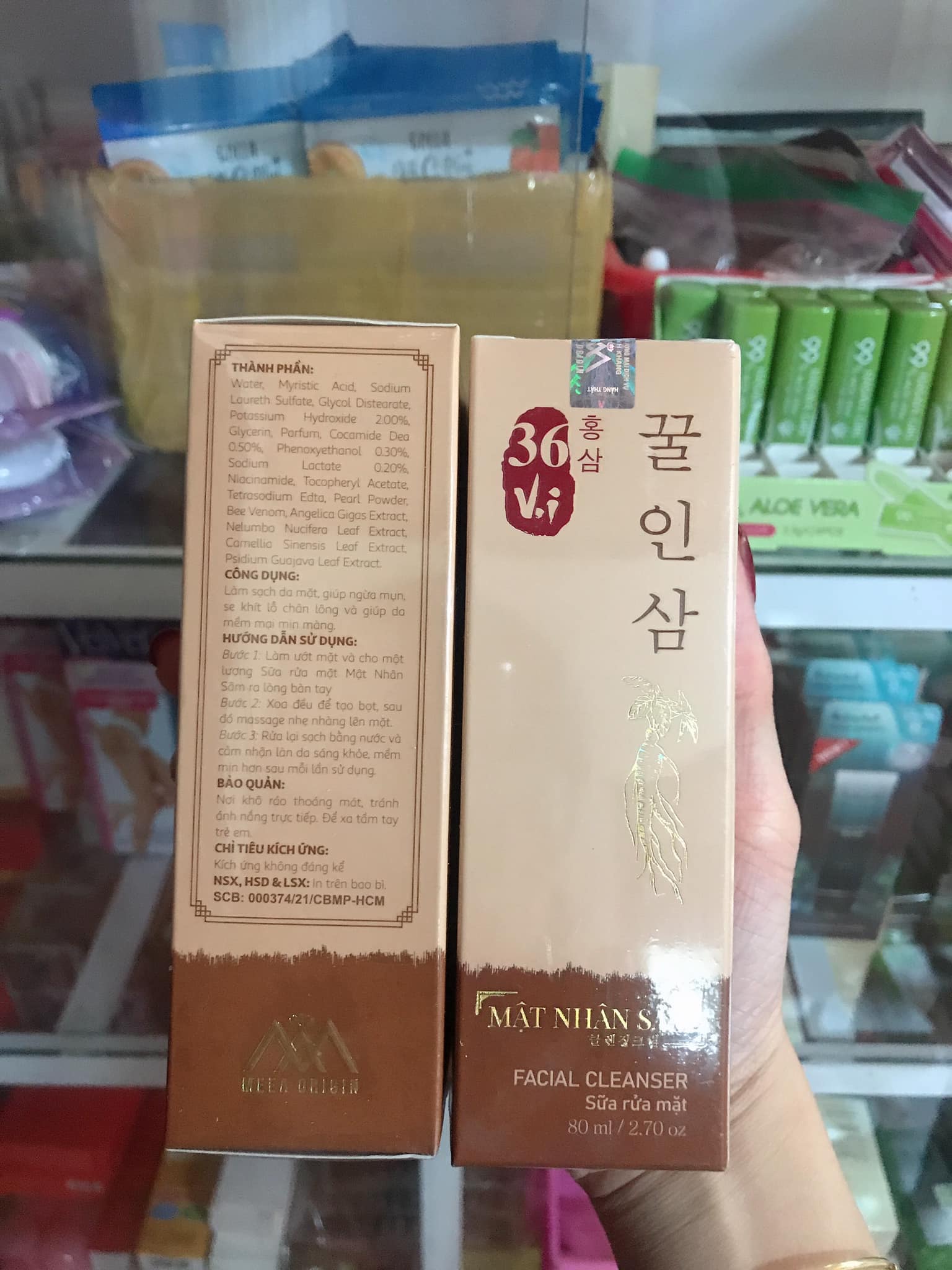 Sữa Rửa Mặt Mật Nhân Sâm 36 Vị