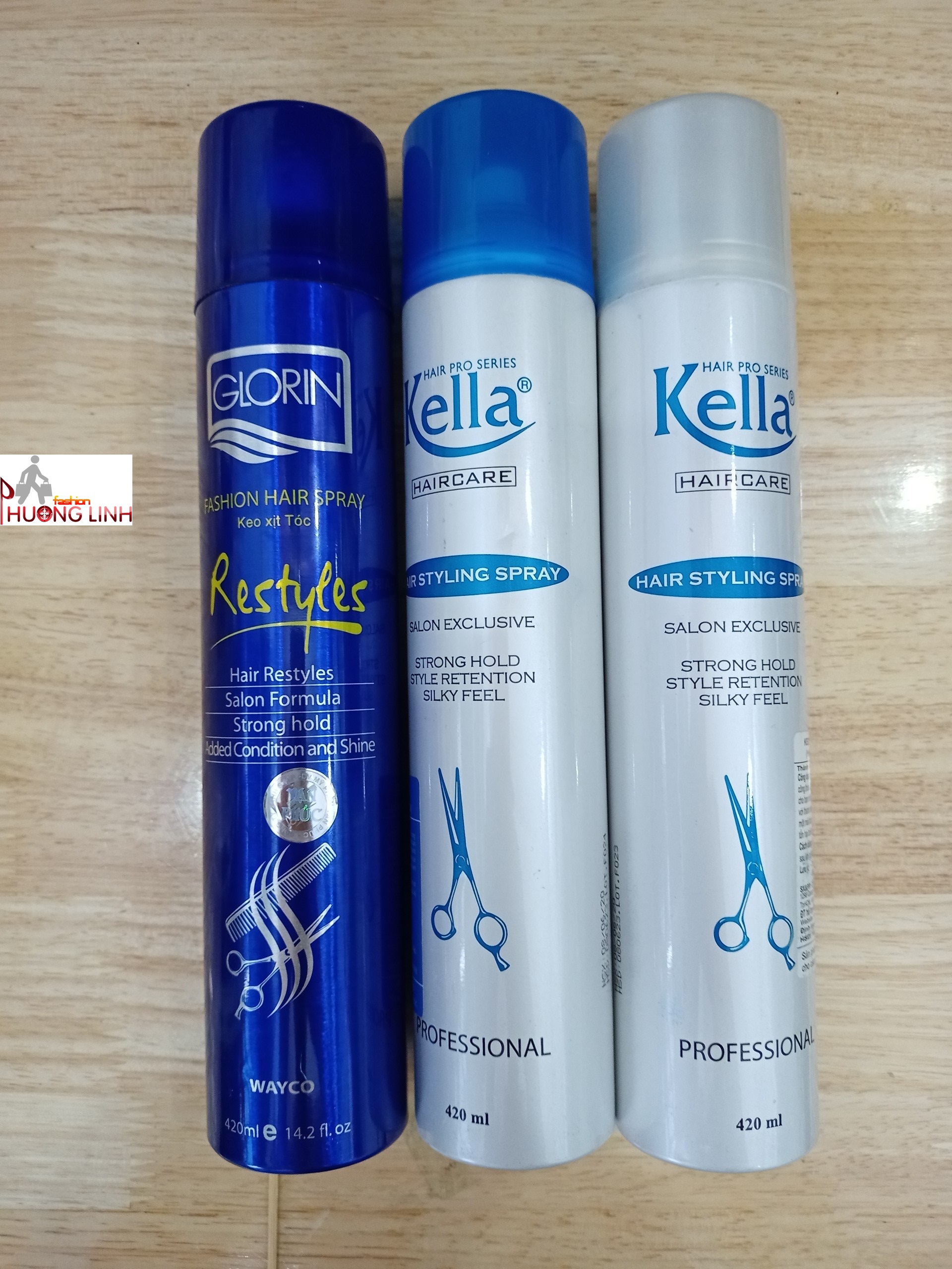 Keo cứng Kella - Glorin dùng để xịt cứng cố định kiểu tóc khi trang điểm tiệc