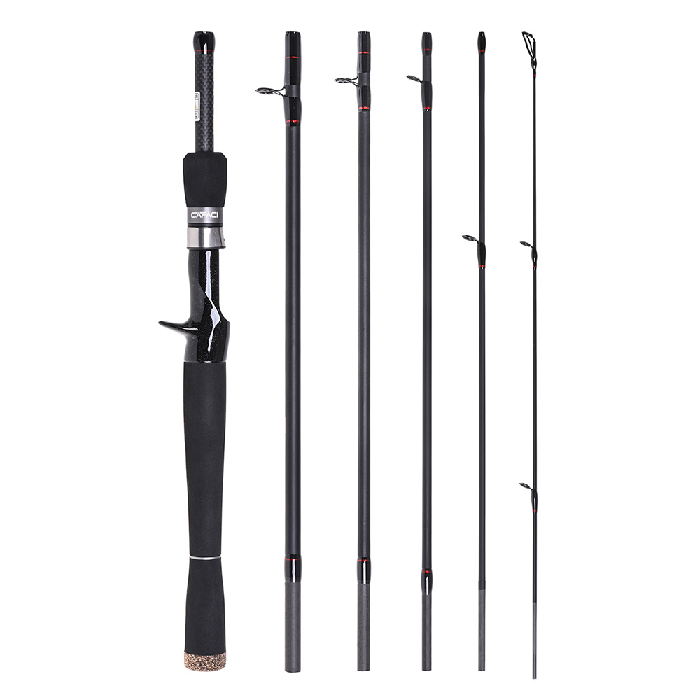 【Miễn phí Vận chuyển】2.1m / 2.4m 6 Sections Carbon Spinning Casting Fishing Rod Lure Fishing Rod Hand Pole Fishing Tackle