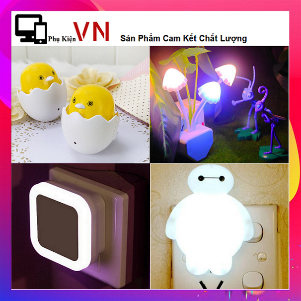 [HCM]⚡ Đèn Cảm Biến Tự Sáng Khi Về Đêm Nhiều Mẫu  - Đèn Ngủ Cảm Biến Ánh Sáng Tự Động Tắt Mở ( Nhiều Màu ) Siêu Tiết Kiệm Điện Bóng Đèn Led Tuổi Thọ CaoSiêu Bền ⚡
