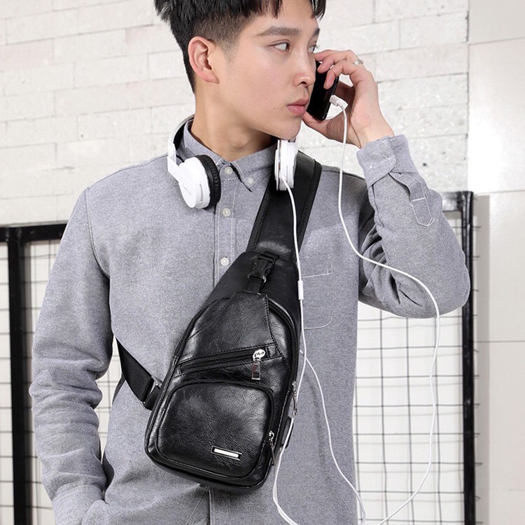 [Da đẹp] TÚI DA ĐEO CHÉO NAM CAO CẤP THỜI TRANG
