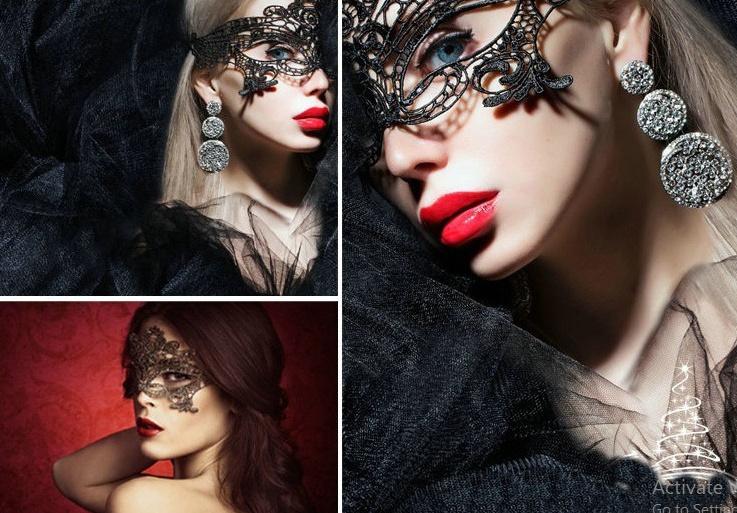 Mặt Nạ Bịt Mắt Ren Hóa Trang - Phụ Kiện Cosplay - E002