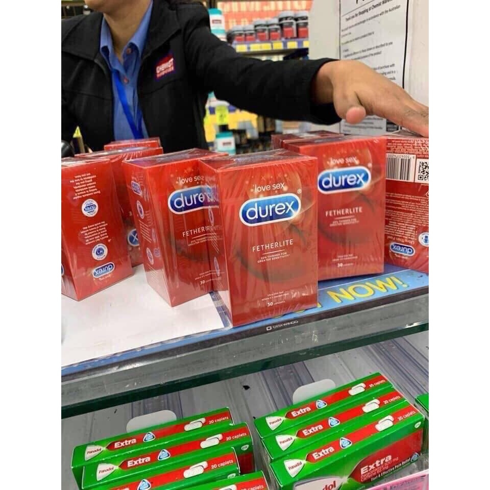 [HCM]Bao cao su Durex Fetherlite 20% Thinner Than Regular Condoms 30 bao
