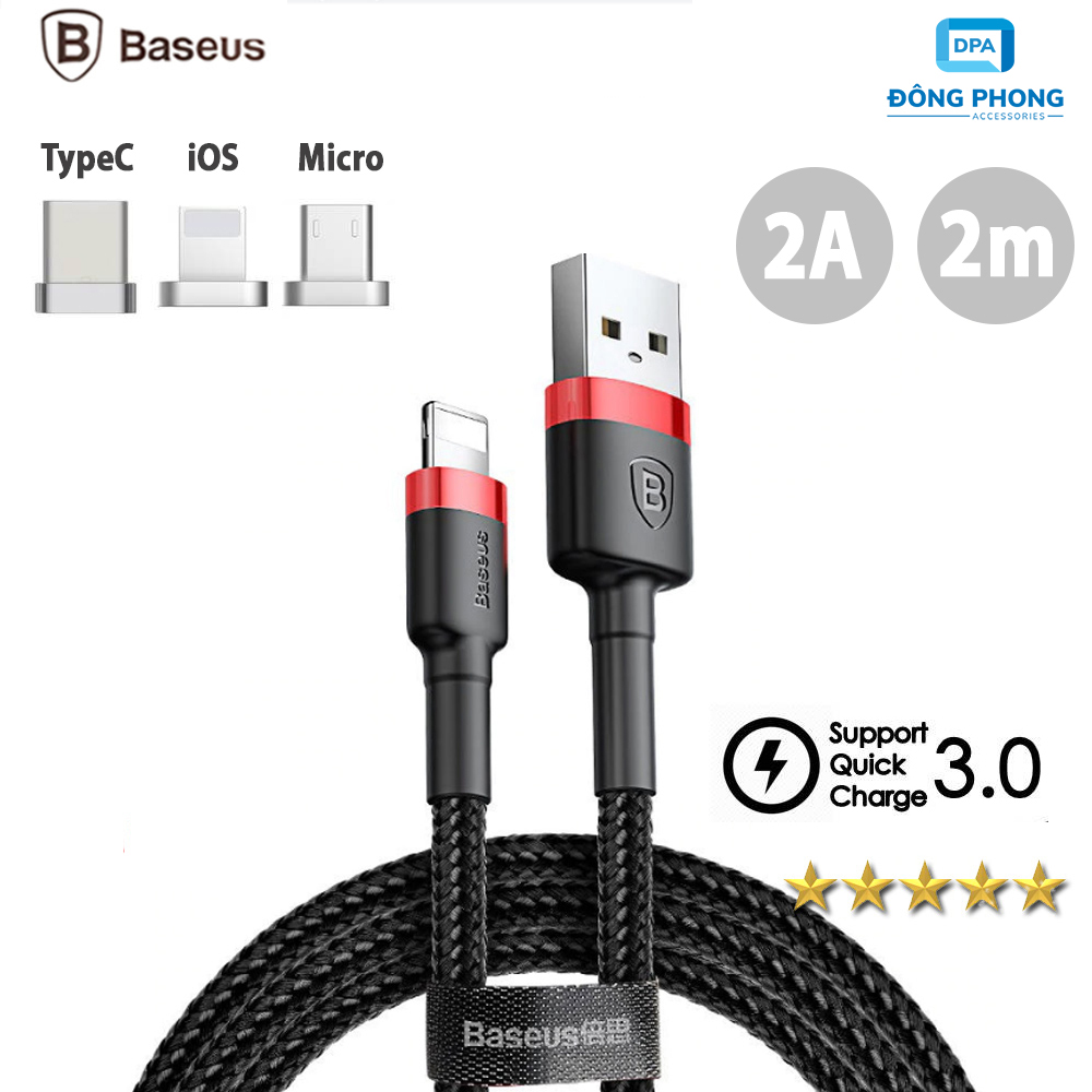 Cáp Sạc Nhanh Baseus Cafule Dài 2M ( iPhone, Type C, Micro )