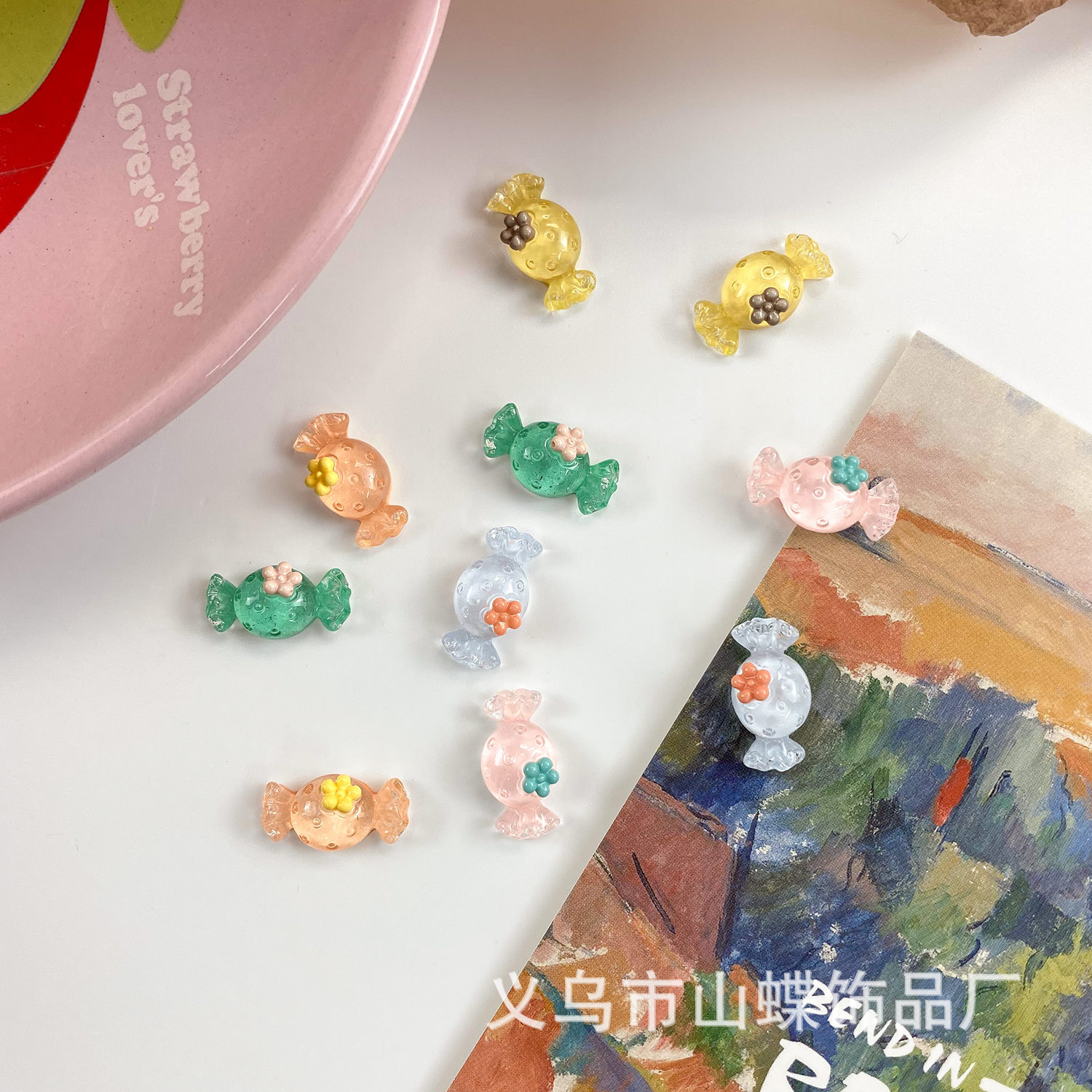 Set 10 charm kẹo trang trí móng