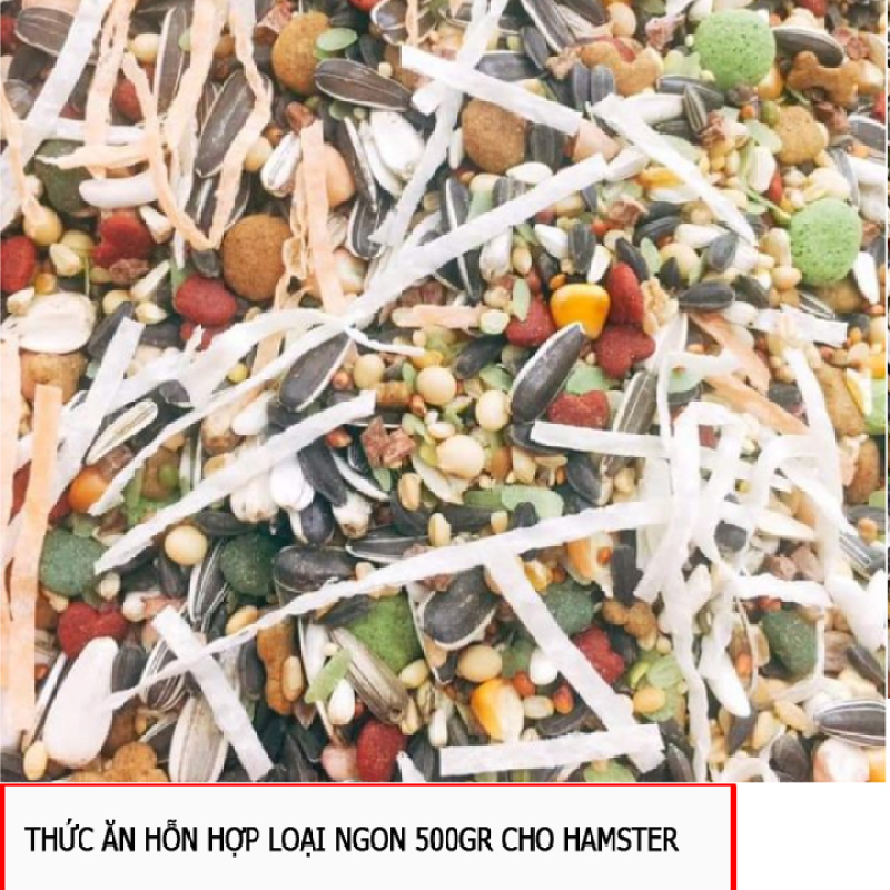 Thức ăn hỗn hợp loại ngon 500gr cho Hamster, Sóc...