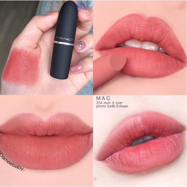 Review 3 dòng son lì 3CE, Shu, Mac và nhiều loại son lì đang khiến hội chị em mê mẩn 32 Son lì MAC Powder Kiss 314 màu Hồng nude