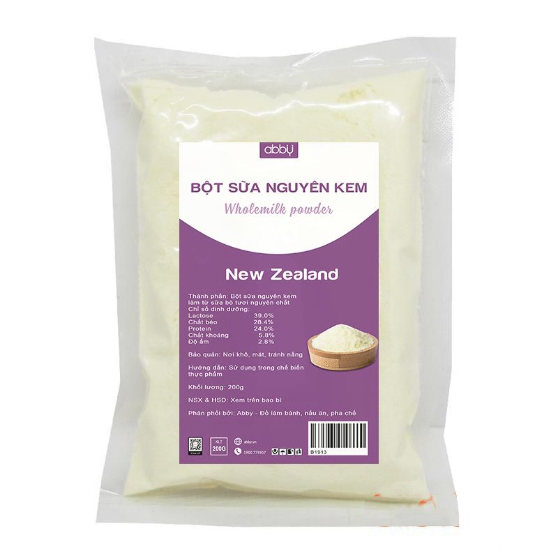Bột sữa nguyên kem hiệu New Zealand 200g