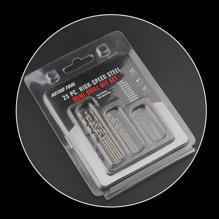 SET BỘ 25 MŨI. MŨI KHOAN. LOẠI KHOAN SẮT MINI TIỆN ÍCH SỮA CHỮA NHỎ GỌN. 582