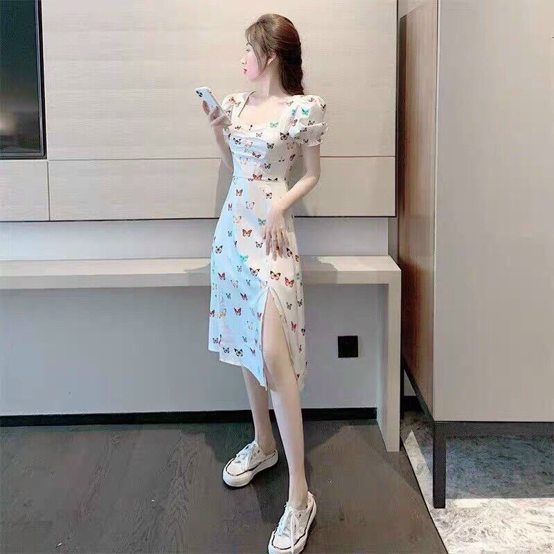 Đầm body in bướm-MTB#Damnu