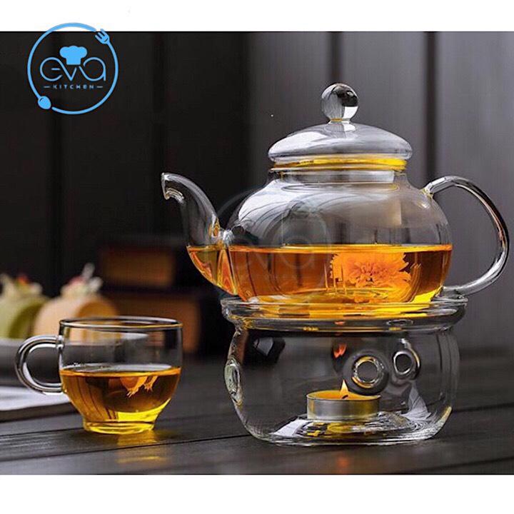 Đế Nến Giữ Nhiệt Thuỷ Tinh Hình Tròn