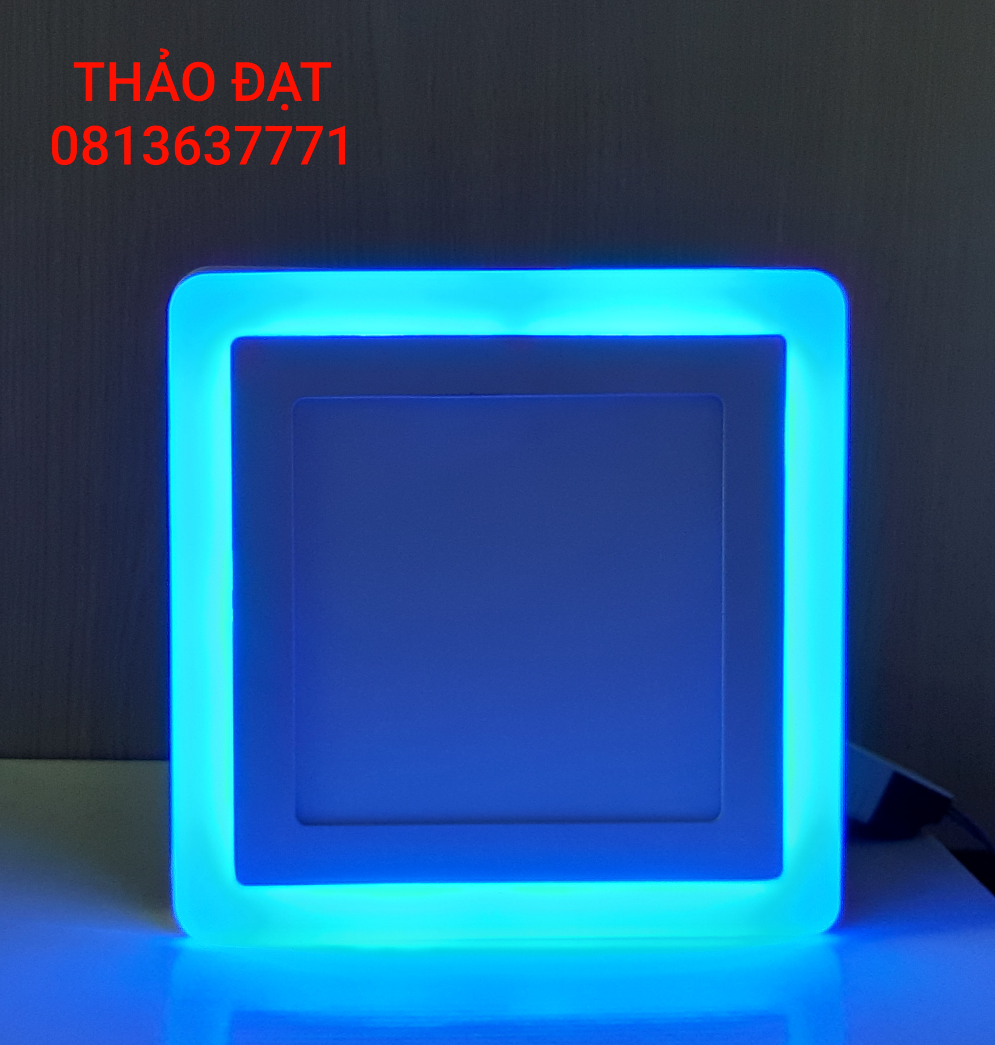 ĐÈN LED ỐP TRẦN VUÔNG - 3 CHẾ ĐỘ MÀU 12W+4W