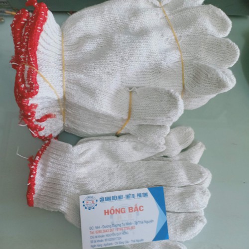 02 đôi găng tay bảo hộ lao động len sợi