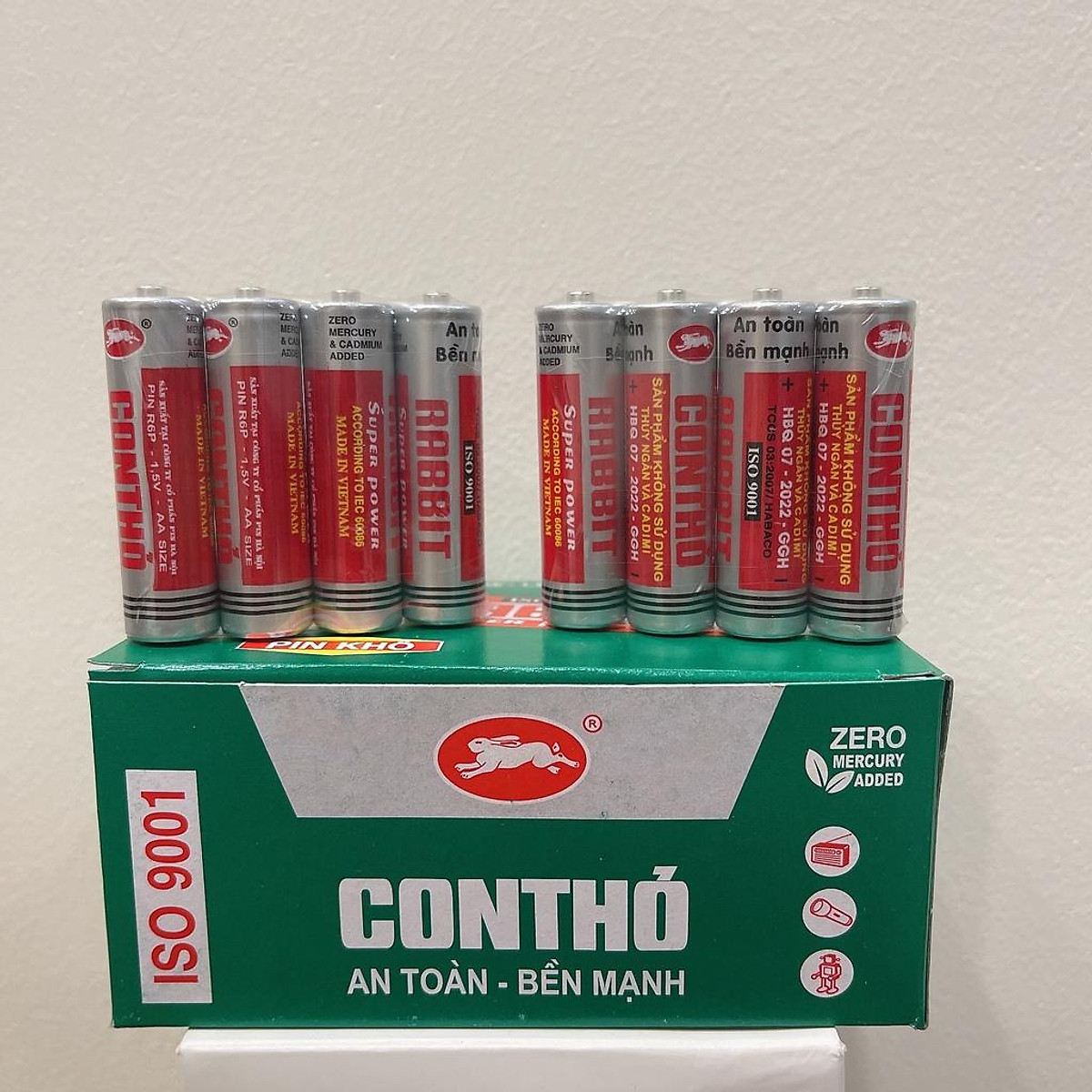 Pin Con Thỏ Cỡ AA Combo 1 Hộp 40 viên