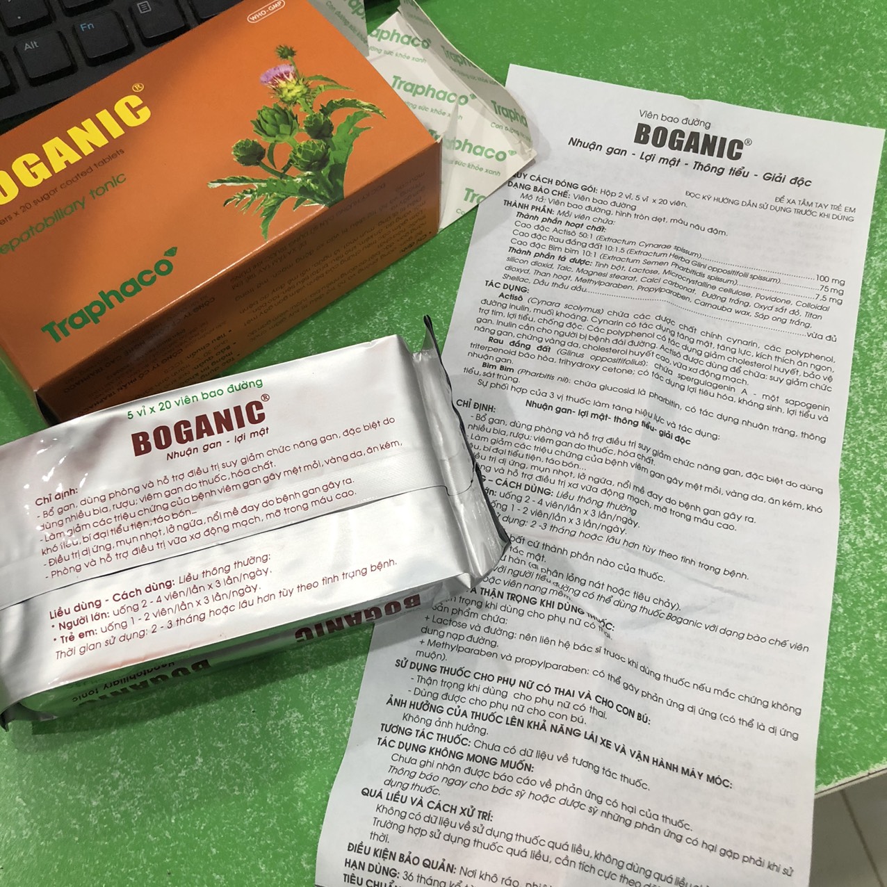 Boganic bao đường(100v)