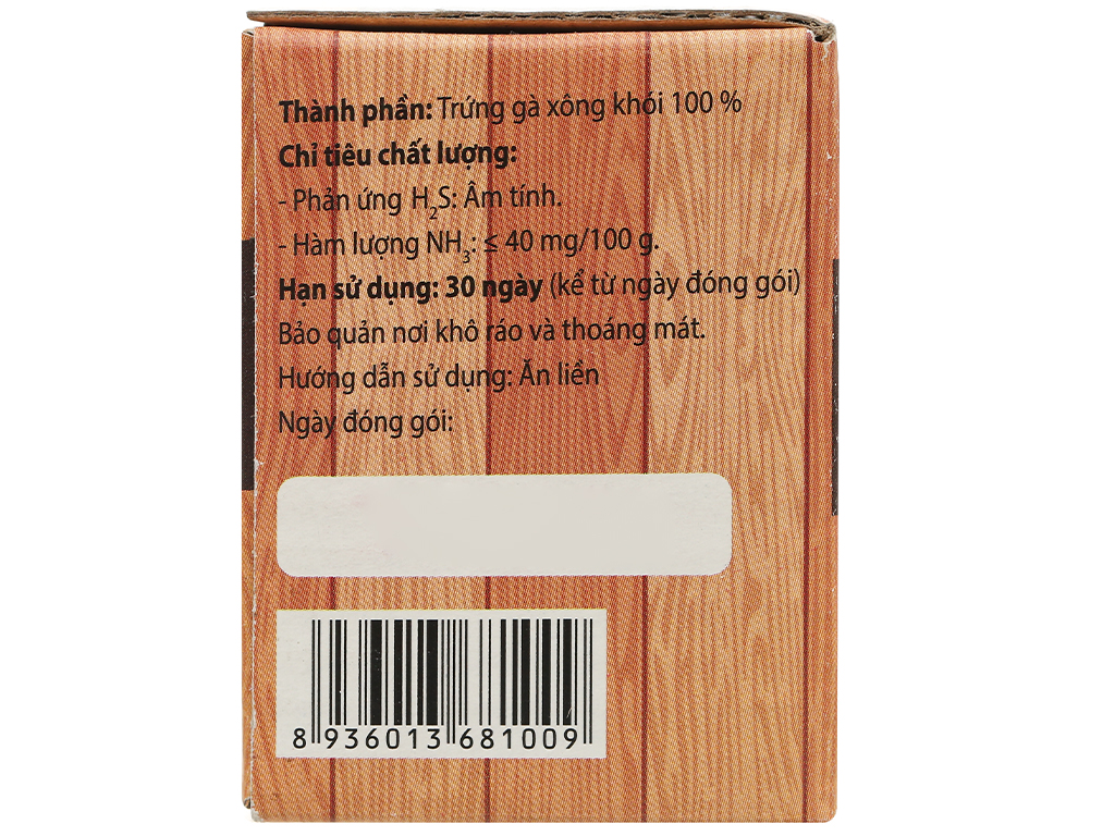 [GIÁ CỰC TỐT] Trứng gà xông khói ăn liền - Vĩnh Thành Đạt (2 Quả/Hộp)
