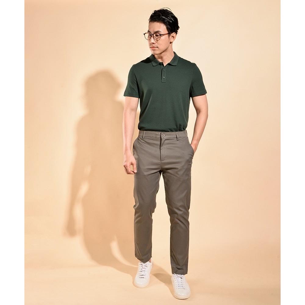 ROUTINE Quần kaki nam cotton co giãn 10F19PCA005 Castor gray