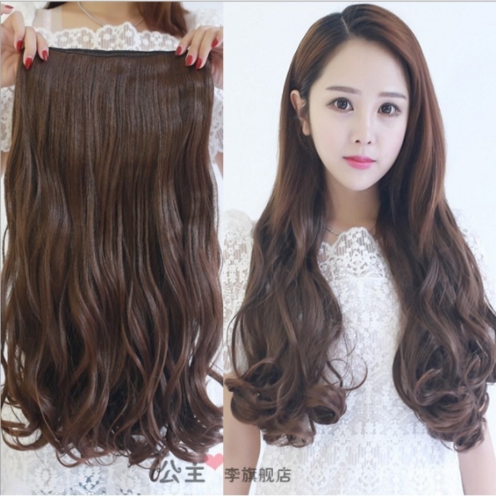 [HCM]Tóc kẹp nữ uốn đuôi màu vàng TK355