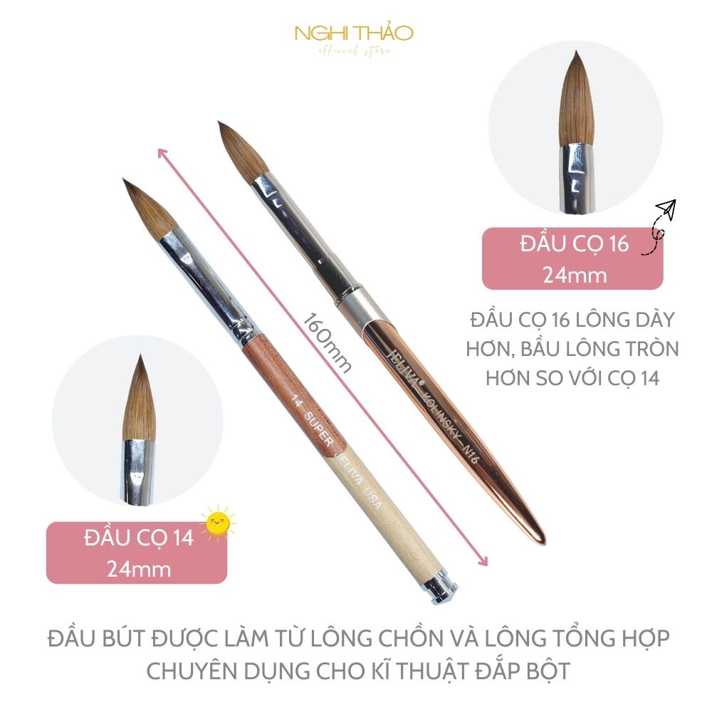 Cọ đắp bột lông chồn mỹ Jeliva