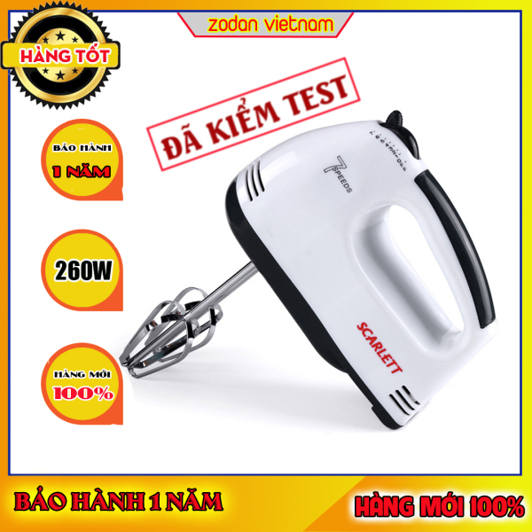 Giá bán [GIÁ SỈ] Máy đánh trứng cầm tay mini, máy đánh bột 07 Tốc Độ 260W Loại Cao Cấp 2021 Thiết kế kết cấu đũa khuấy tulip và soắn phù hợp sử dụng nhiều mục đích - Hàng sỉ rubi