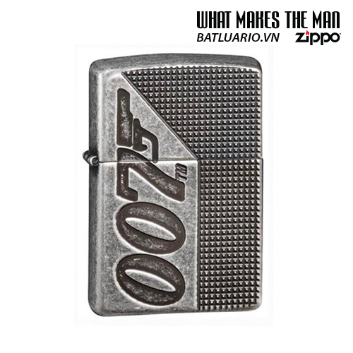 Bật lửa zippo 49033 – zippo armor® james bond 007 antique silver plate