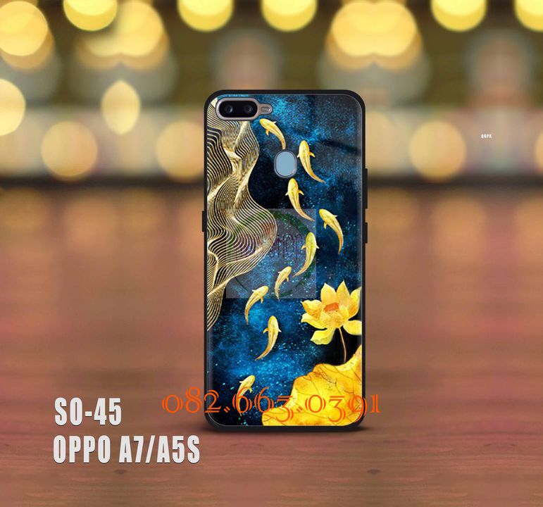 [HCM]Ốp lưng kính Oppo A7/A5S hình cá koi đẹp