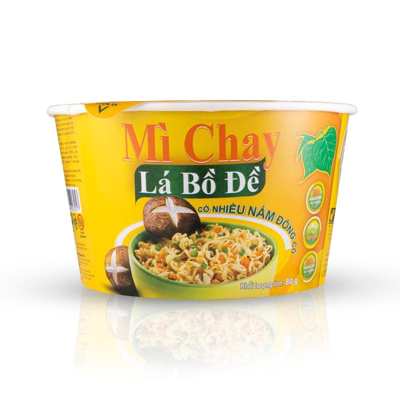 Mì chay lá bồ đề tô (6 tô/thùng) - Vegetable Instant Noodle Bowl (Pack of 6)