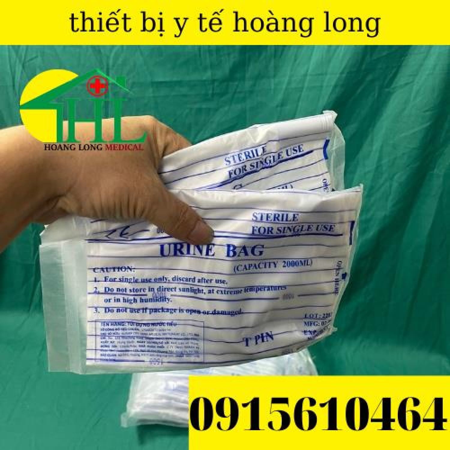 [Bán lẻ] Túi đựng nước tiểu van ngang y tế