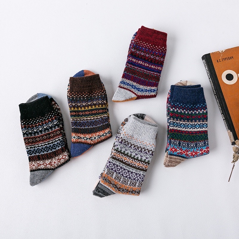 Tất Thổ Cẩm Vintage Hoạ Tiết M13