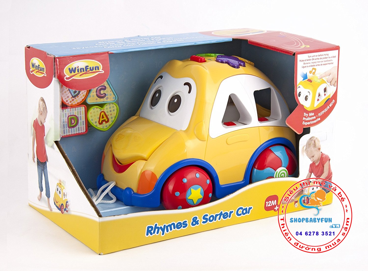 Ô tô thả hình khối có đèn nhạc Winfun 0659
