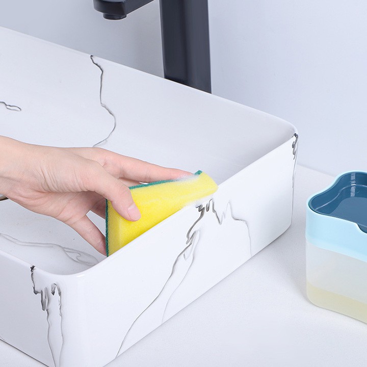 Hộp đựng nước rửa chén thông mình có kèm mút rửa chén