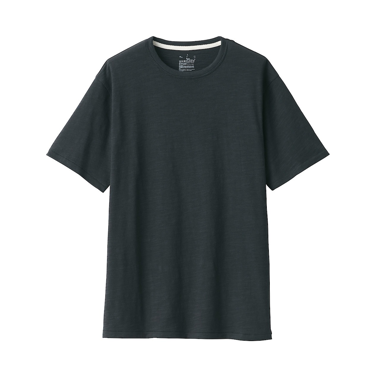 Áo thun tay ngắn vải slub jersey muji