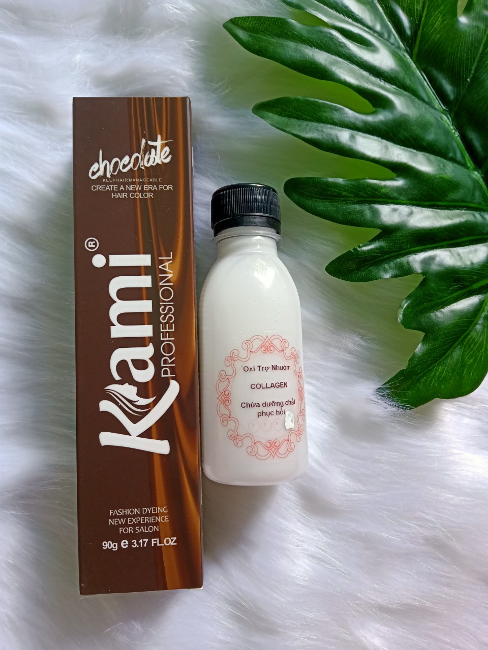 Kem nhuộm tóc phủ bạc màu Nâu Đậm (kèm oxi và găng tay)