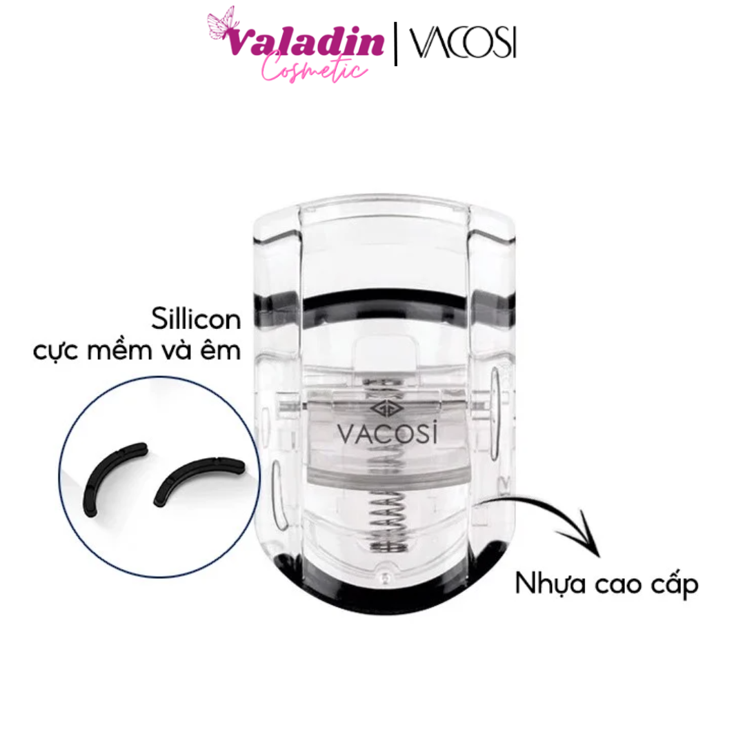 Cây bấm mi vacosi mini portable curler kẹp mi vacosi bm06 kẹp bấm mi cong bấm mi nhựa cây bấm mi mini - valadin