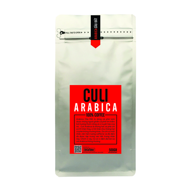 Cà phê Culi Arabica Cầu Đất Thượng Hạng Rang Xay Nguyên Chất 500g