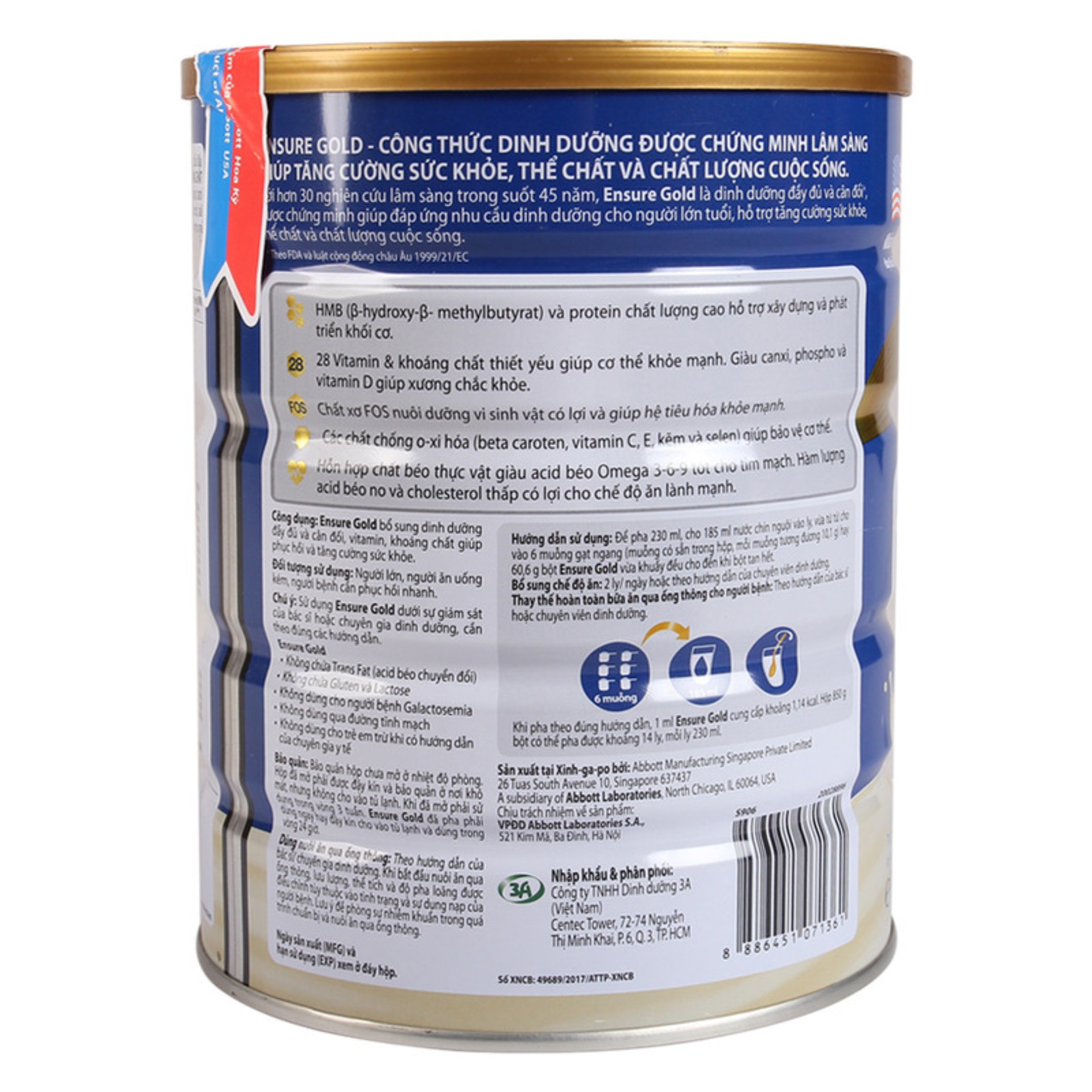 [HCM]Bộ 2 sữa bột Ensure Gold 380g