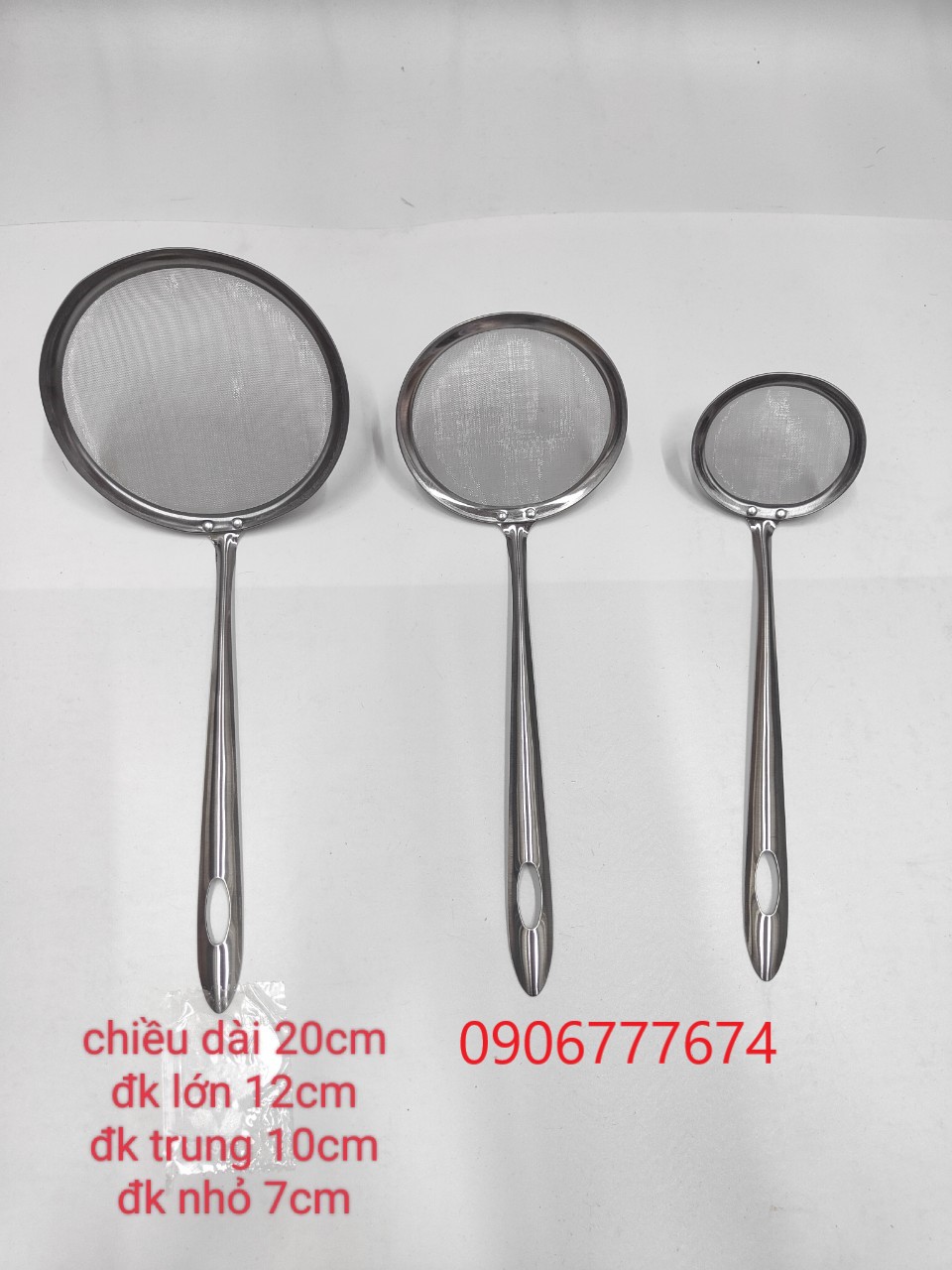 Vá vớt bọt / hớt bọt inox dạng lưới khít , mịn [Ảnh thật] [Có sẵn]