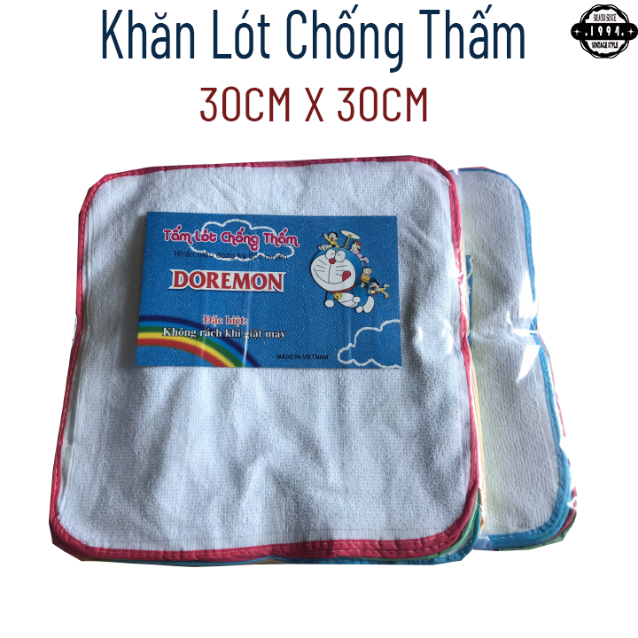 Khăn lót chống thấm Doremon 1 set / 10 khăn