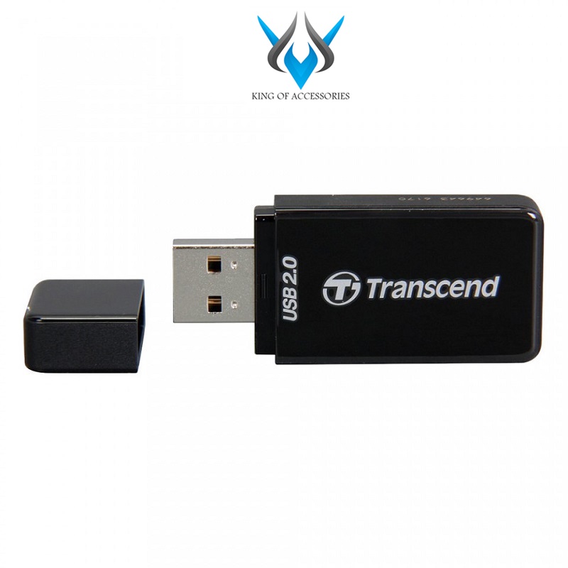 Đầu đọc thẻ nhớ 2.0 Transcend RDP5 hỗ trợ 2 khe microSD và SD (Đen) Phụ kiện 1986
