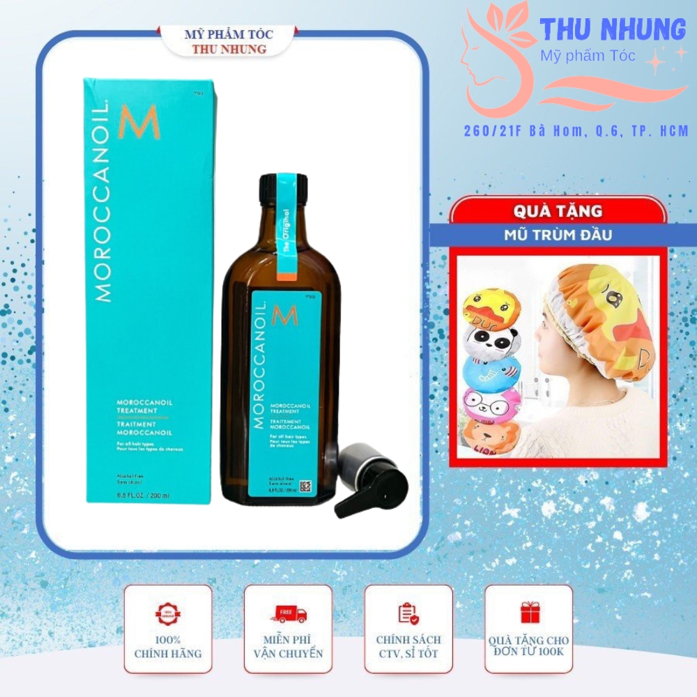 [+Tặng mũ trùm]TINH DẦU DƯỠNG TÓC MOROCCANOIL TREATMENT 200ML
