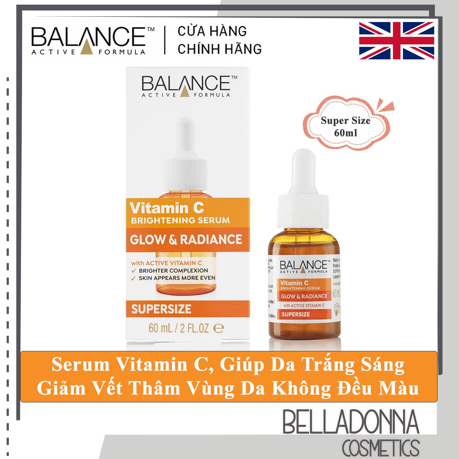 [30ml-60ml] Tinh Chất Dưỡng Trắng Da, Mờ Thâm Balance Vitamin C Brightening Serum Glow & Radiance