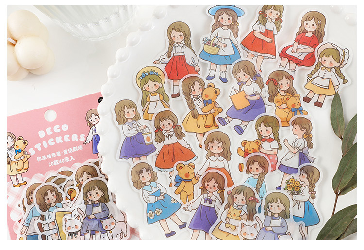 Gói 40 Deco sticker dễ thương (Hàng có sẵn)