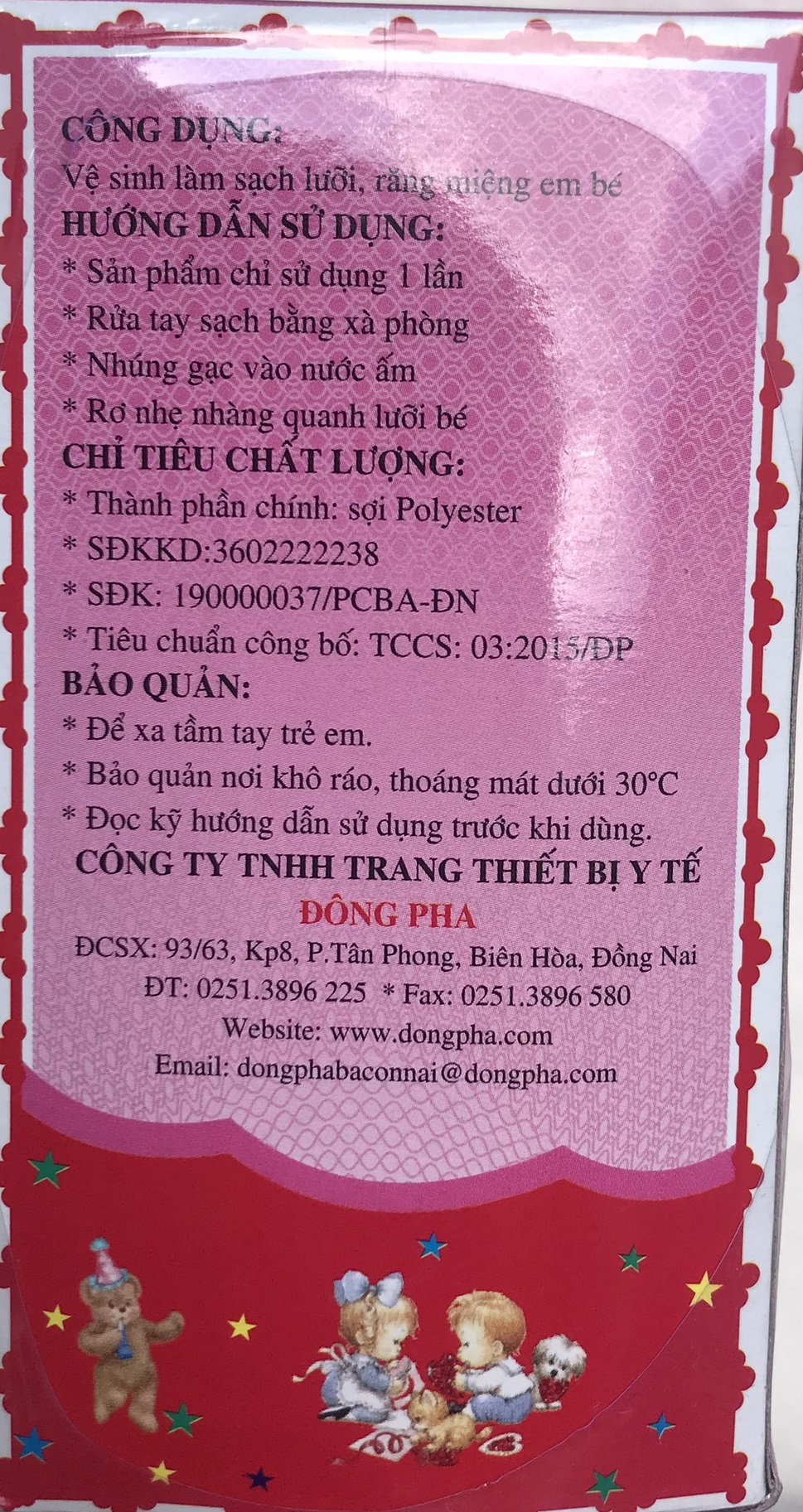[HCM]1 Hộp/5 chiếc Gạc rơ lưỡi Đông Pha