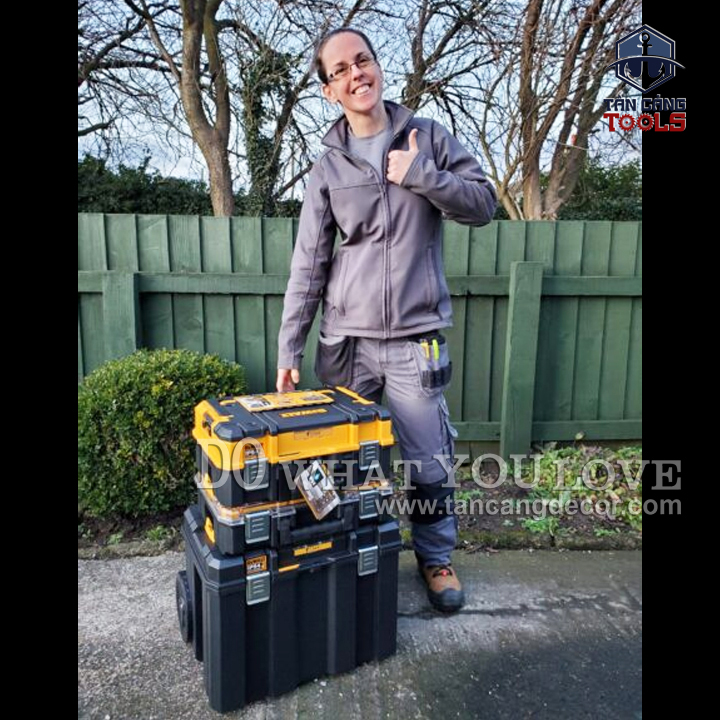 Combo Thùng Đựng Dụng Cụ DeWalt DWST83411 Có Xe Kéo