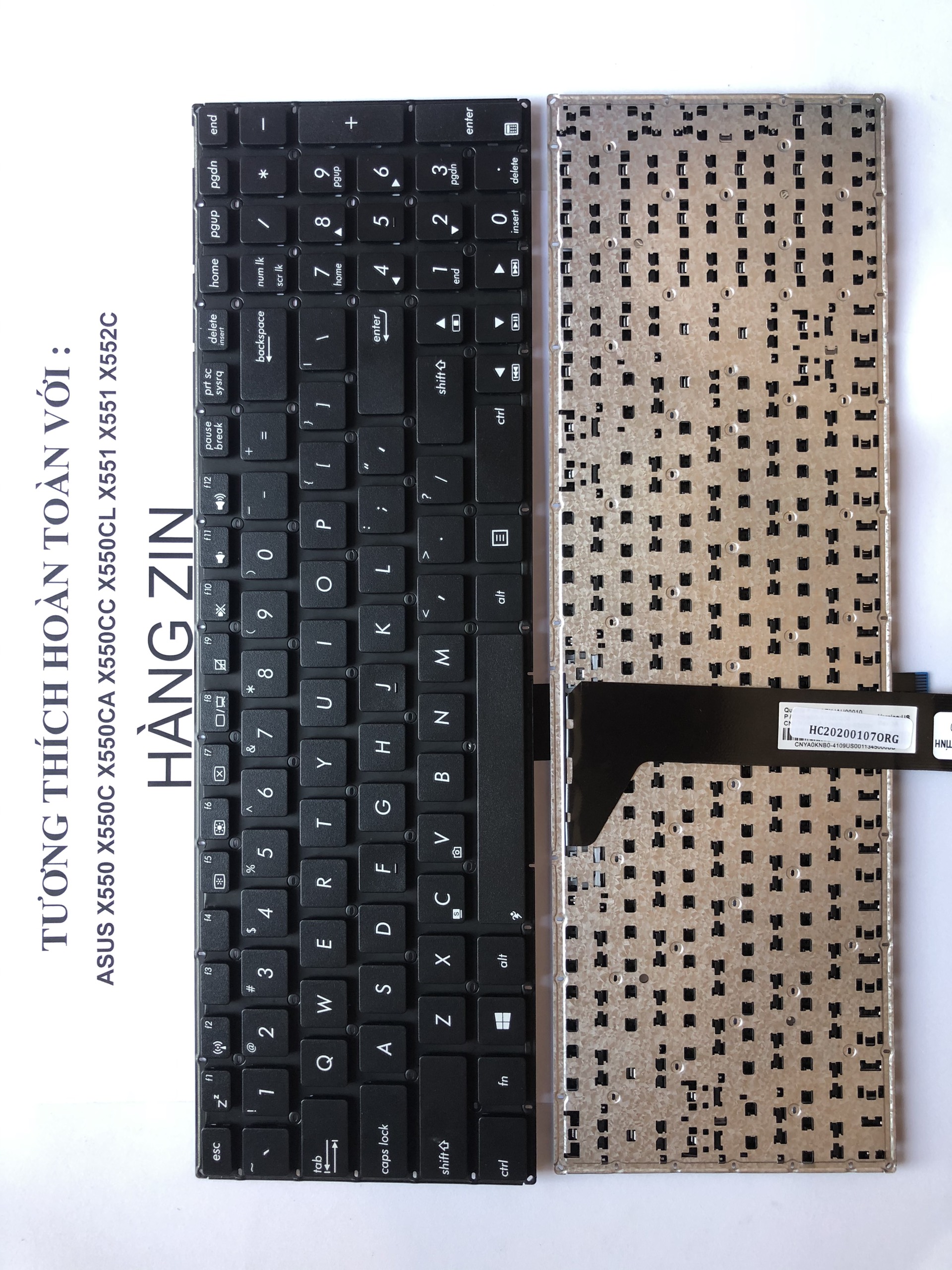 [HCM]Bàn phím cho laptop X550 X550C X550CA X550CC X550CL X551 X551C hàng mới bảo hành 12 tháng mặt đáy kín ngăn nước vào máy có tuổi thọ cao