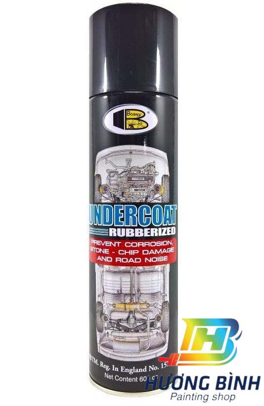 Sơn xịt Bosny Undercoat (sơn xịt gầm xe ôtô, xe máy)